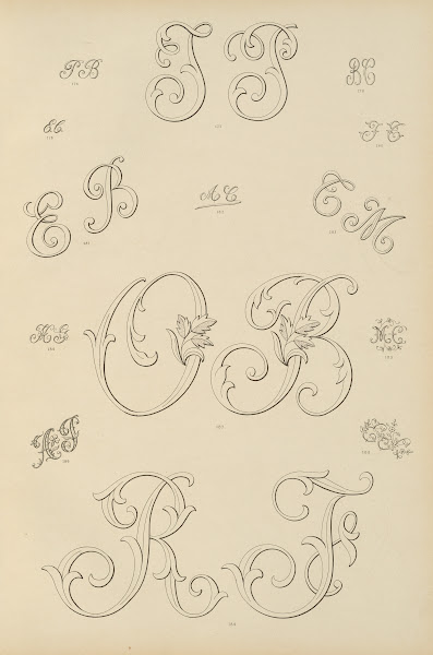 Album de chiffres  monogrammes couronnes de noblesse francaises et etrangeres Pl