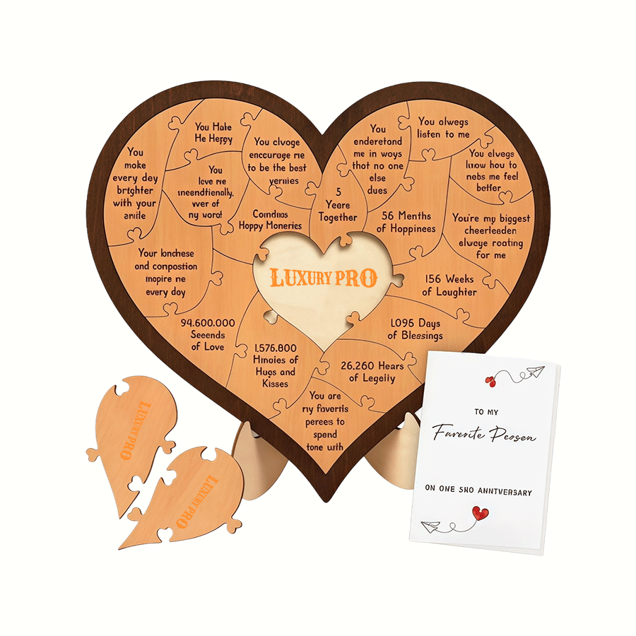 Wooden Heart Jigsaw Puzzle