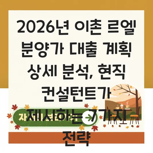 이촌 르엘 분양가 대출 계획 상세 분석