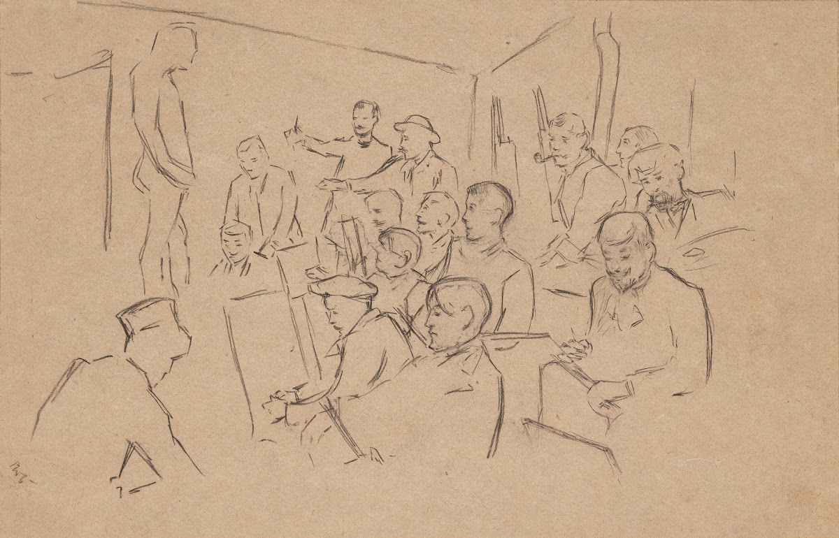Conder sketching at Julians Atelier in 1890