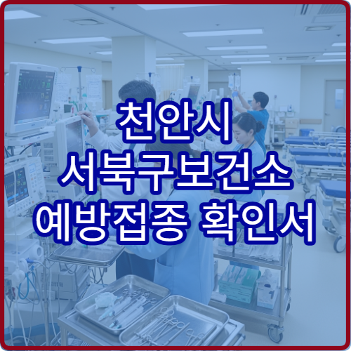 천안시 서북구보건소 예방접종 확인서 발급 방법