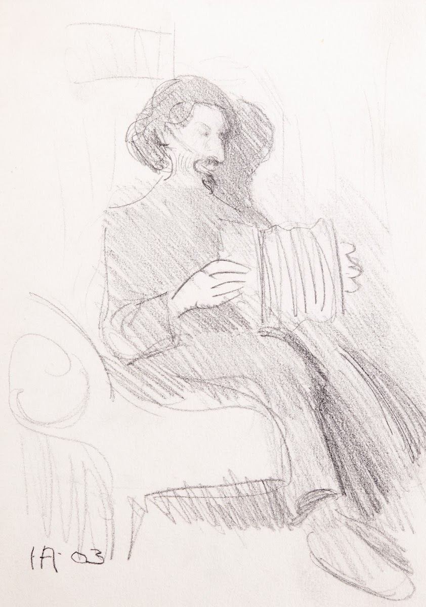 Ole Kruse Playing the Accordion 1903