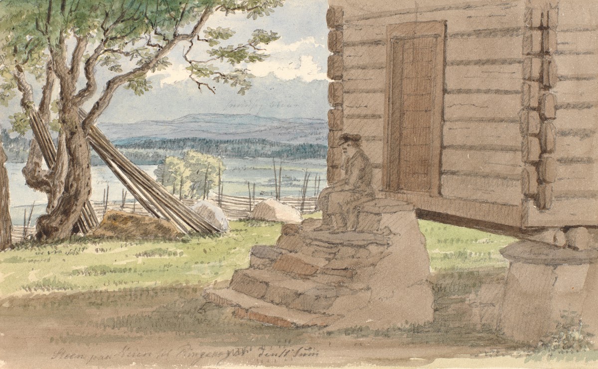 Parti med sæterhytte 1831   1832
