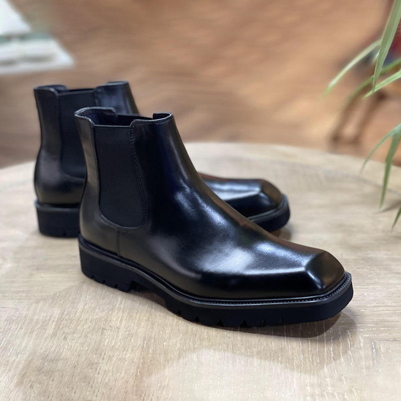 Herren-Chelsea-Stiefel aus Leder, Business-Stil