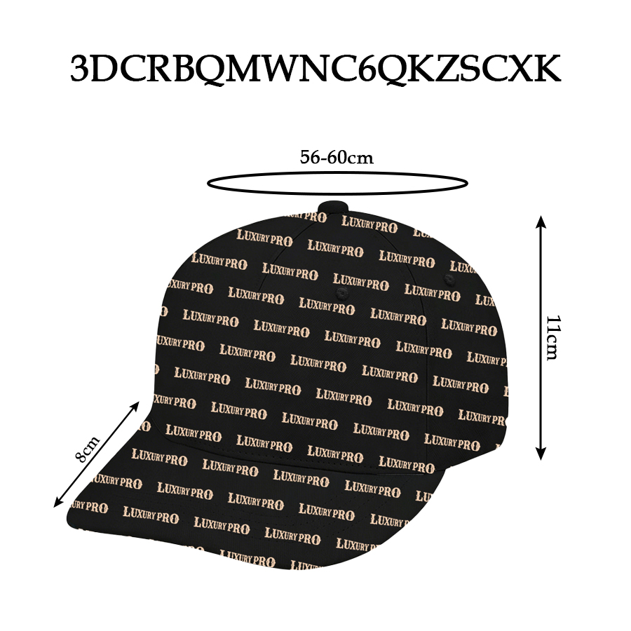 3D Adult Baseball Cap - No Lining| 6 Air Vents| Real Stitched