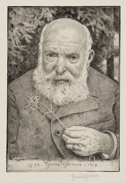Selbstbildnis VI mit Blume 1919