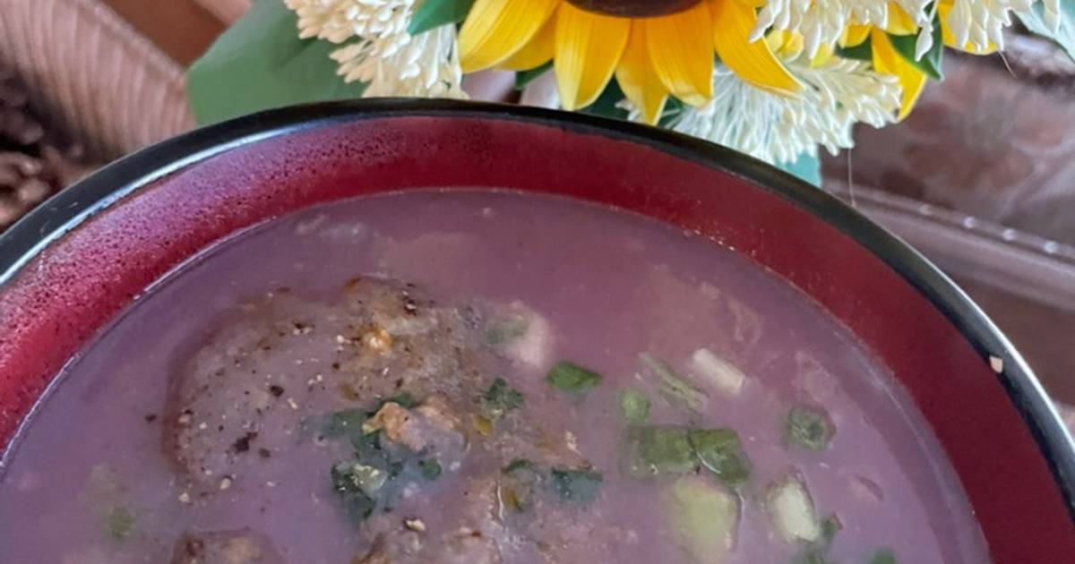 Canh khoai môn tím nấu gạch cua