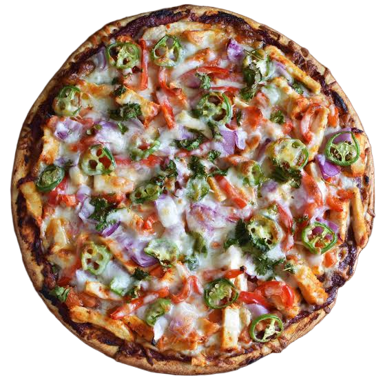 Indian Feast — Tandoori chicken, fresh tomato, mushroom, garlic & green chillies (H)