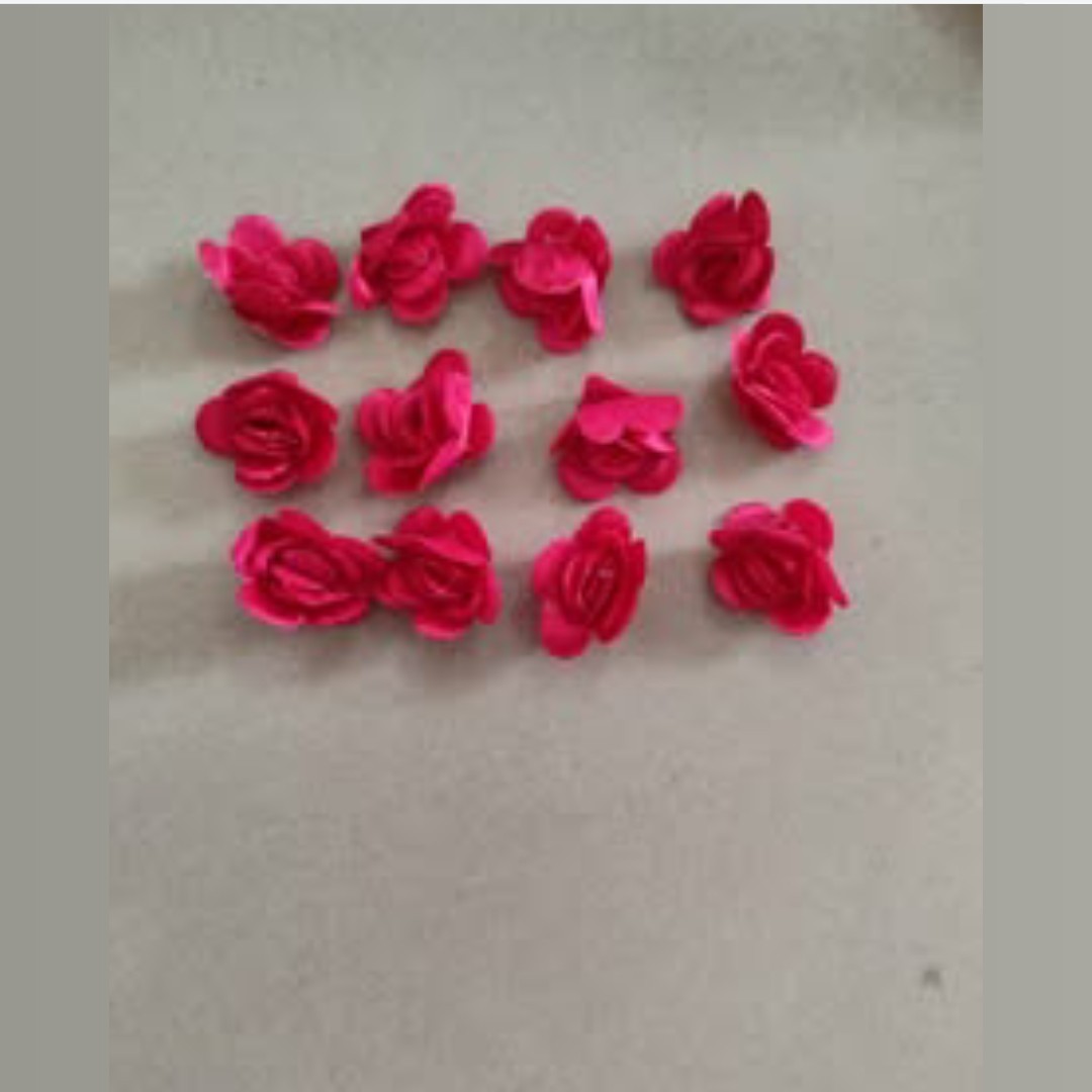 Pink Satin Flower  pack of 12
