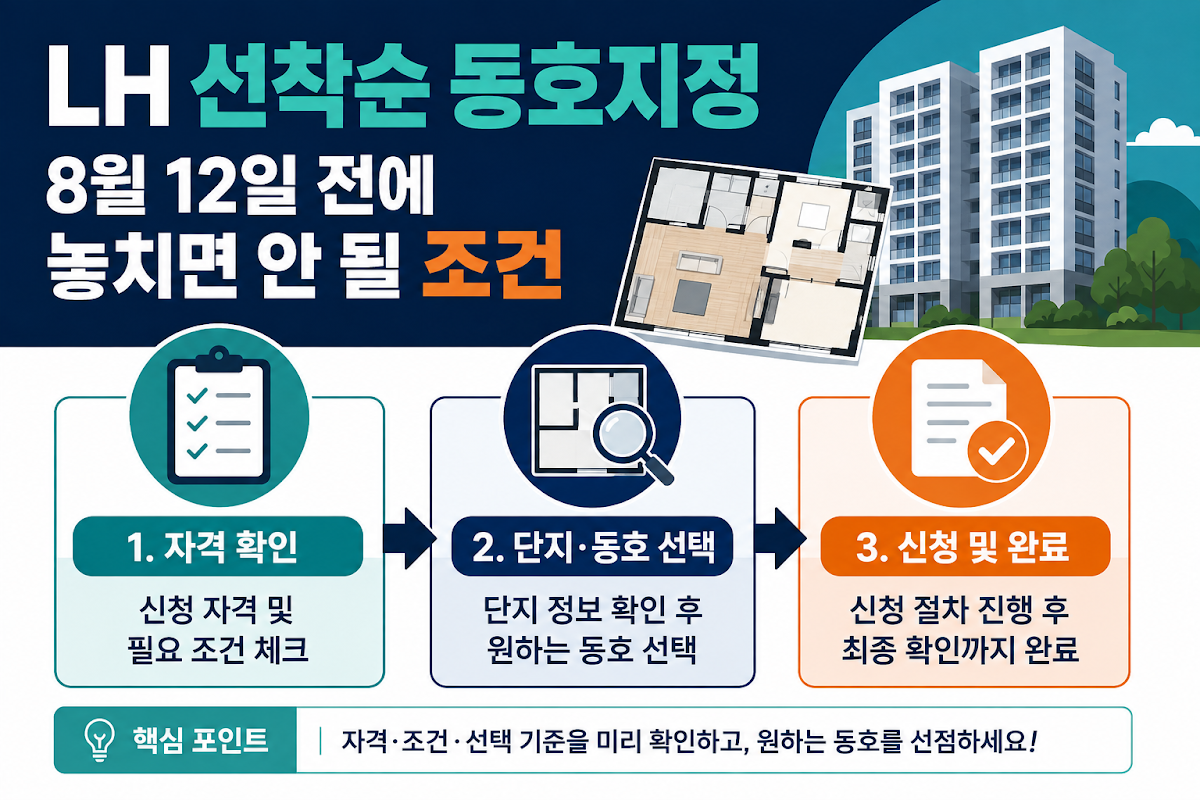 LH 선착순 동호지정 확인 절차 체크리스트