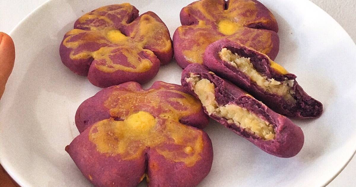 Bánh khoai tím với nồi chiên không dầu