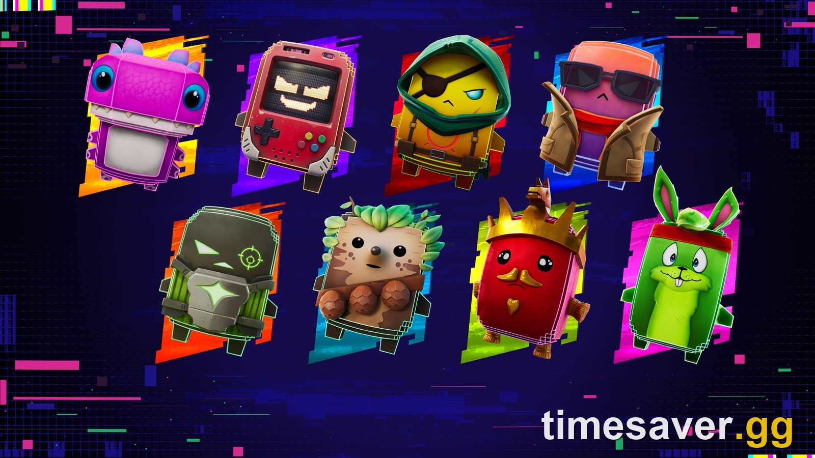 Eight Fortnite Override Sprite characters players can master for the v42.20 arcade-themed mastery Back Bling