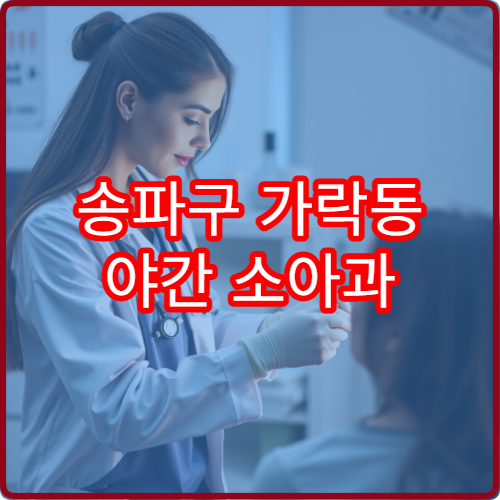 송파구 가락동 야간 소아과 진료 병원 아이 응급 진료 정보