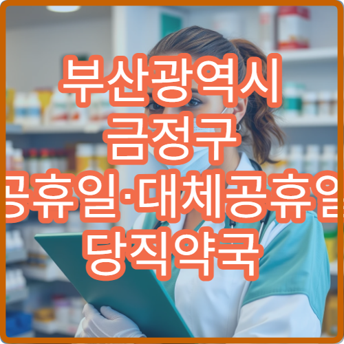 부산광역시 금정구 공휴일·대체공휴일 당직약국 지금 영업 중 약국 안내