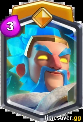 Hero Ice Wizard card art in Clash Royale, added in Season 87 (Minion Academy) — a flexible control Hero and a strong first unlock.