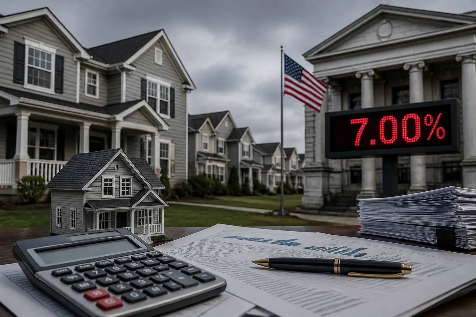 Editorial image for US mortgage rates top 7% for first time in 20 months