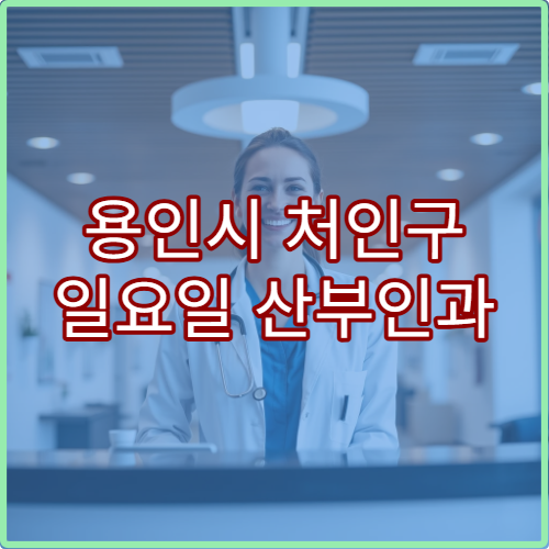 용인시 처인구 일요일 산부인과 진료 병원 여성질환·검진 상담 가능