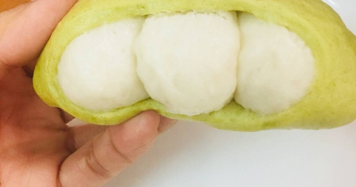 Bánh bao chay lá dứa