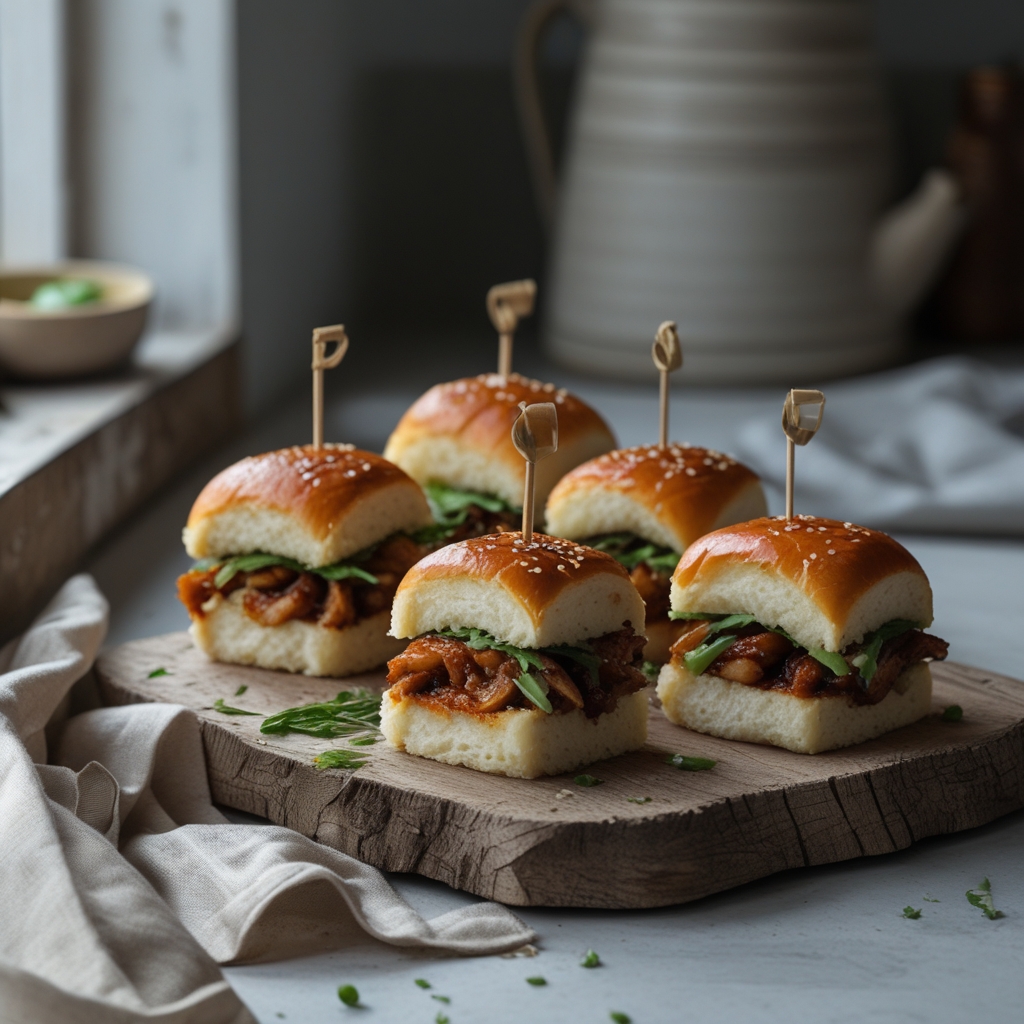 Crispy Korean BBQ Jackfruit Sliders with Tangy Sesame Slaw