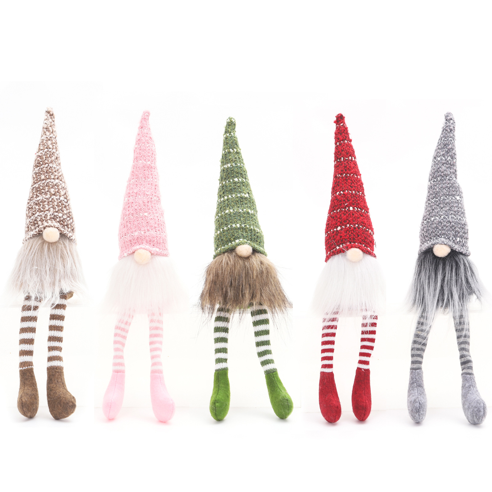 Christmas gnome with long legs, fabric
