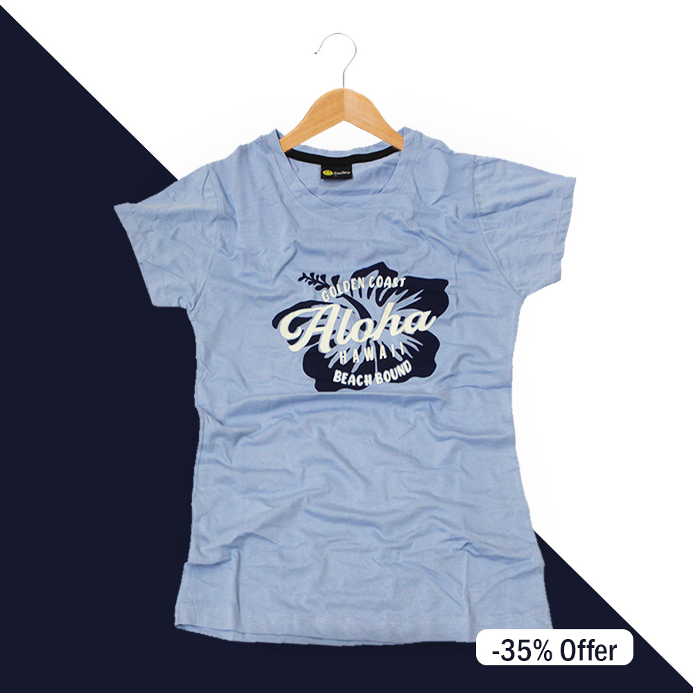 T-Shirt | Regular Fit | Cotton Half Sleeve | Printed T-Shirt For Women's | YWTSHRY43V