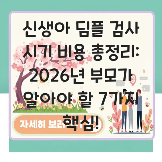 신생아 딤플 검사 시기 비용 총정리