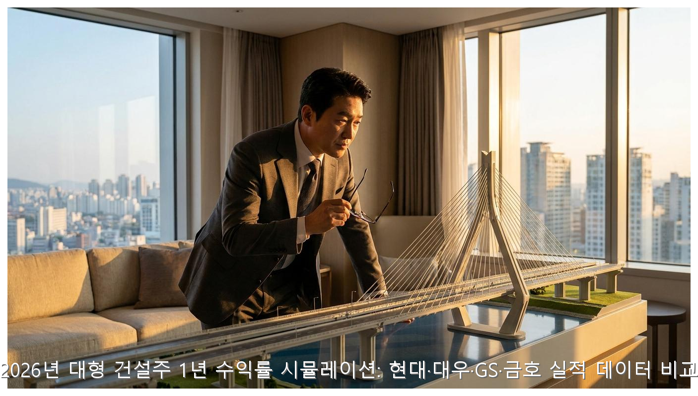 2026년 대형 건설주 1년 수익률 시뮬레이션: 현대·대우·GS·금호 실적 데이터 비교 핵심 안내 및 분석 인포그래픽 (3)