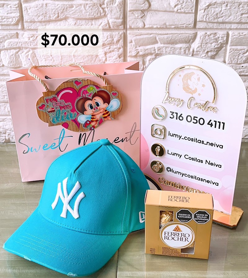 07.GORRA, CHOCOLATE Y BOLSA DE REGALO 🧢 $70.000 🍫