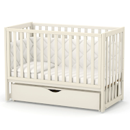 Кровать Верес ЛД13 с маятником и ящиком съемная спица слоновая кость