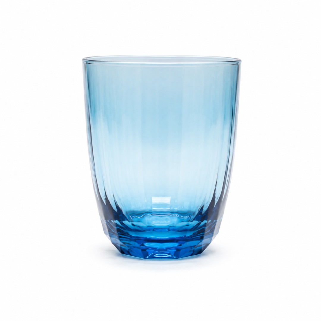 Vaso double old fashion de acrílico Kasablanka™ 404 mL color azul
