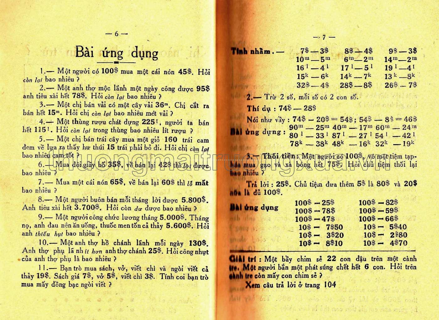 Toán đố lớp 3 (1958) - Trang 10
