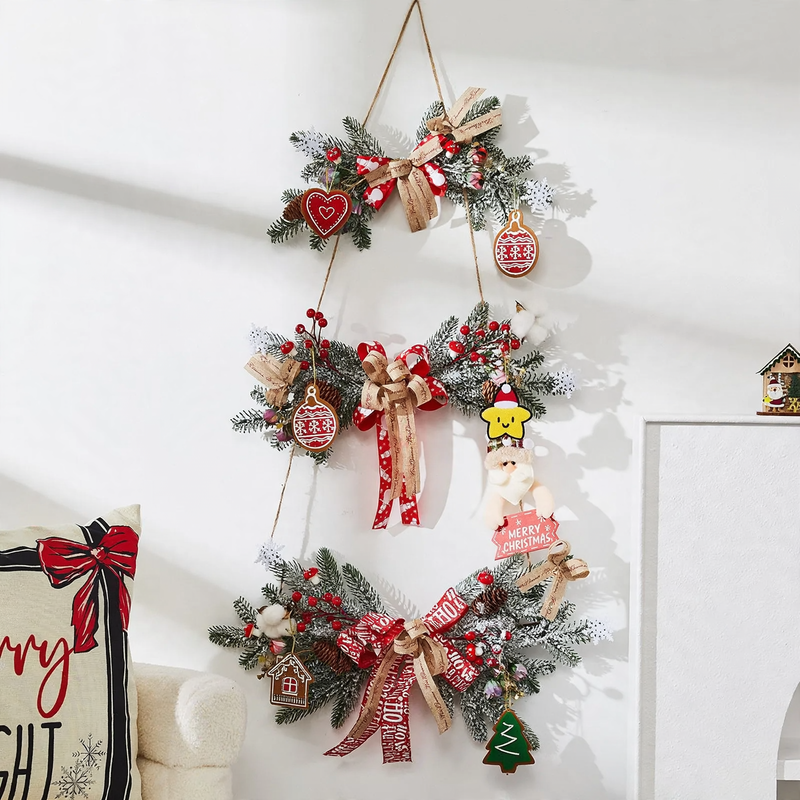 Christmas wreath with natural elements, European style