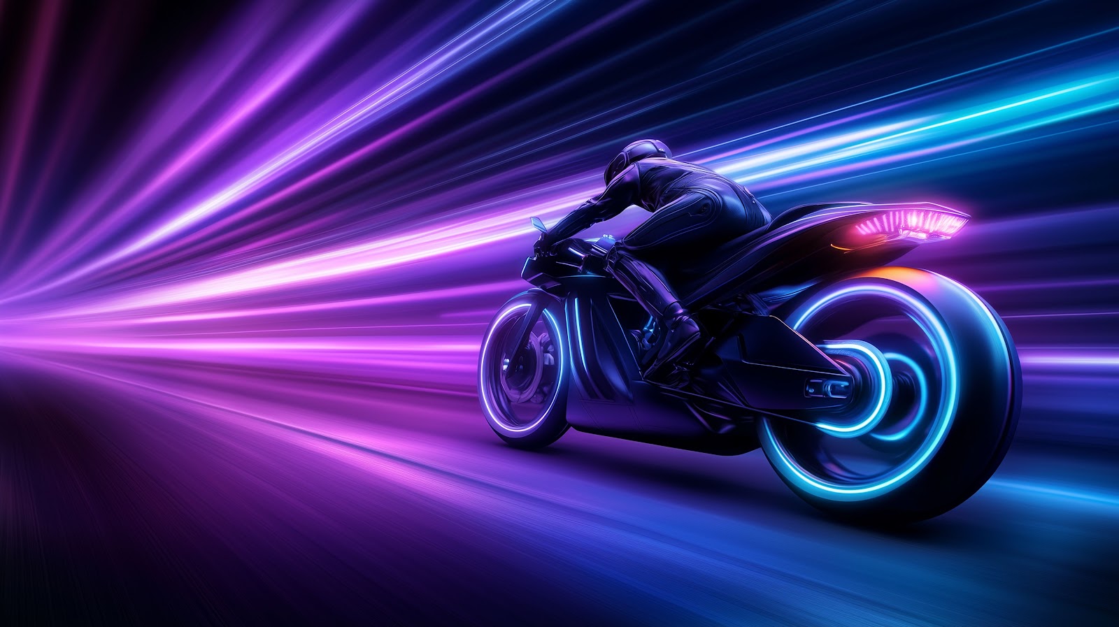 Neon Biker Wallpaper