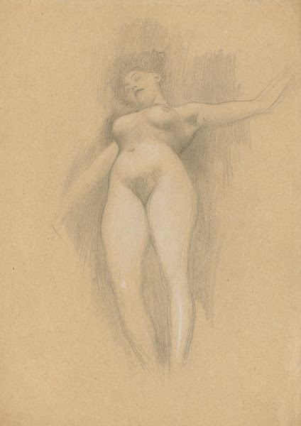 Schwebende vor dunklem Hintergrund 1896