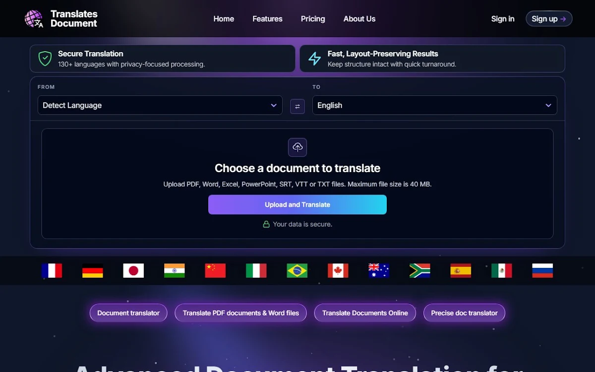 Captura de TranslatesDocument