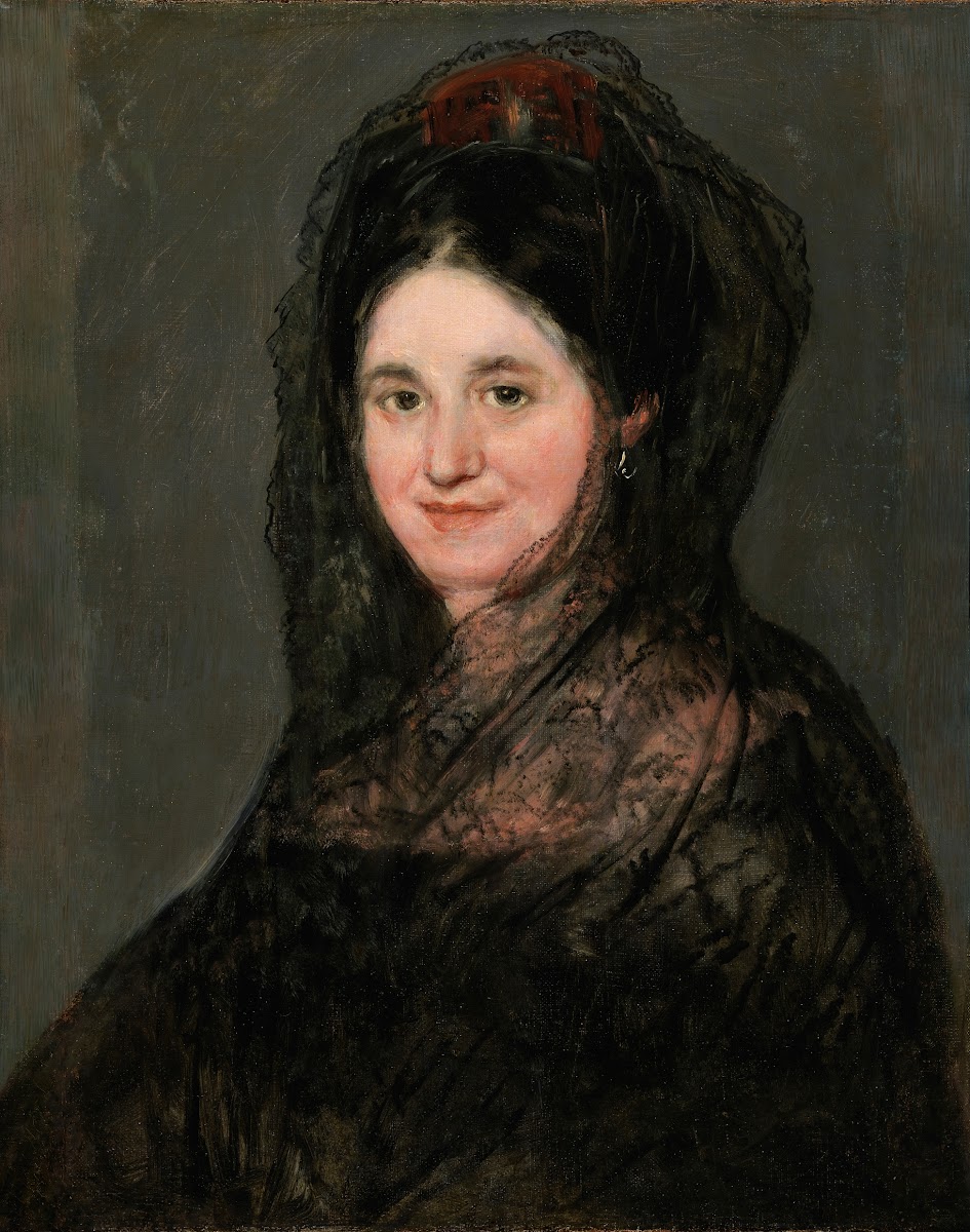 Portrait of a Lady in a Black Mantilla c1824