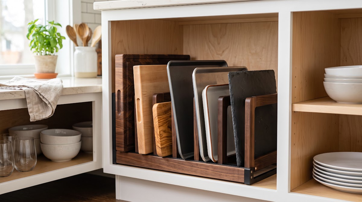 Best Cutting Board Organizers for Kitchen Cabinets (2026) - BEST PREMIUM — IN CONTEXT