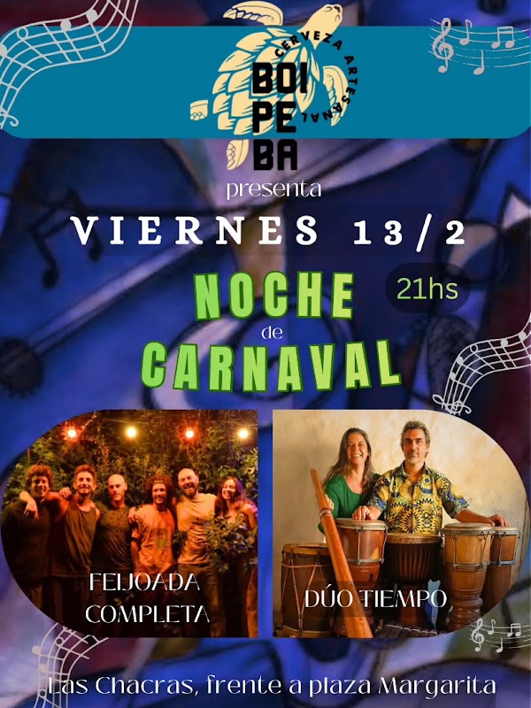 Noche de Carnaval con Dúo Tiempo y Feijoada Completa