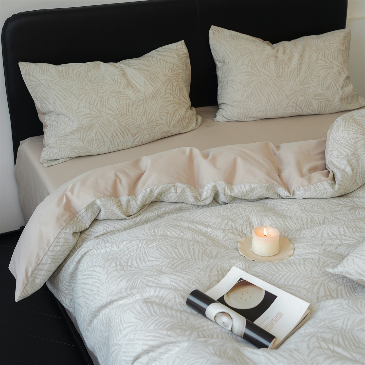 Triple-layer brushed cotton bedding set