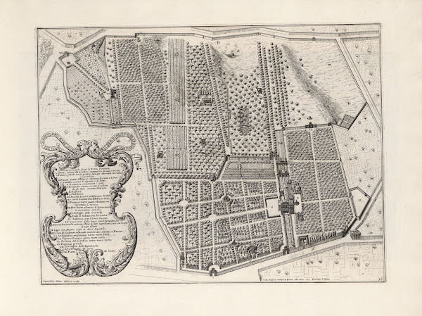 Li giardini di Roma con le loro piante alzate e vedvte in prospettiva Pl15 17th