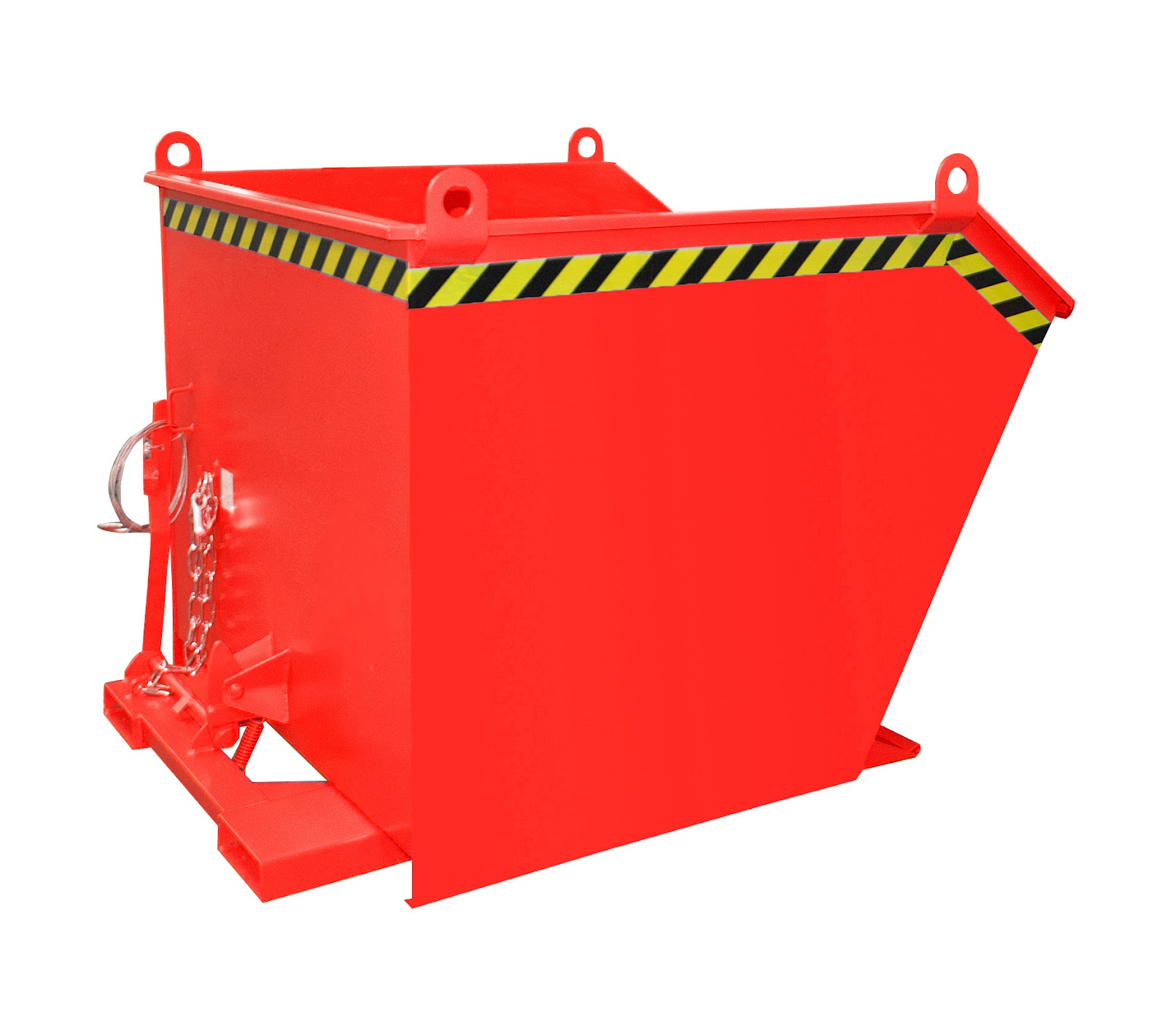 Kiepcontainer GU 1500, gelakt, Vuurrood