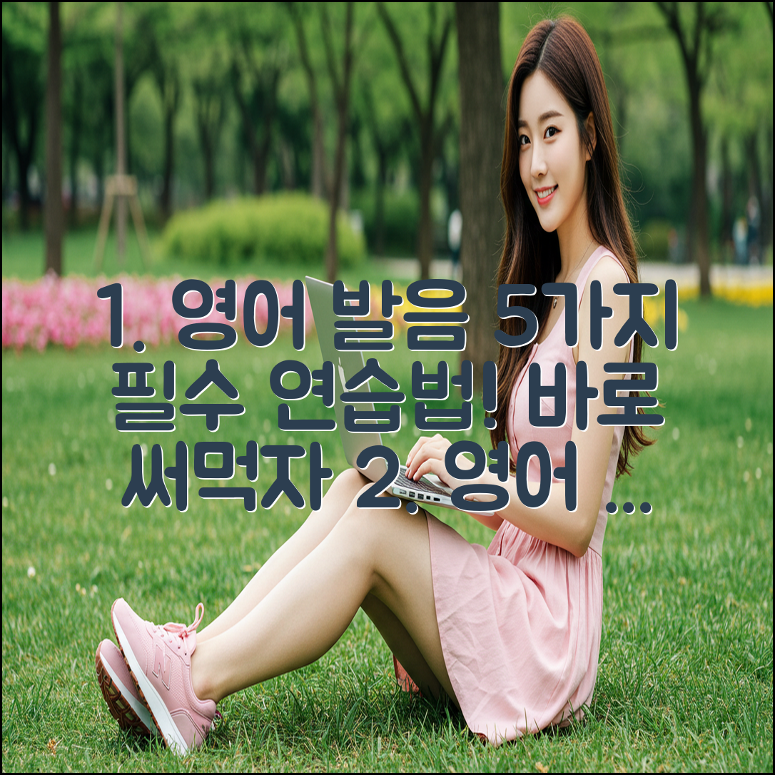 영어 회화 독학 5가지 발음 연습법