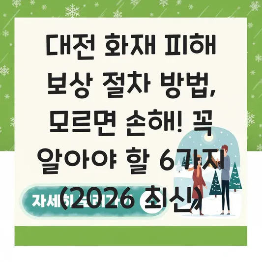대전 화재 피해 보상 절차 방법
