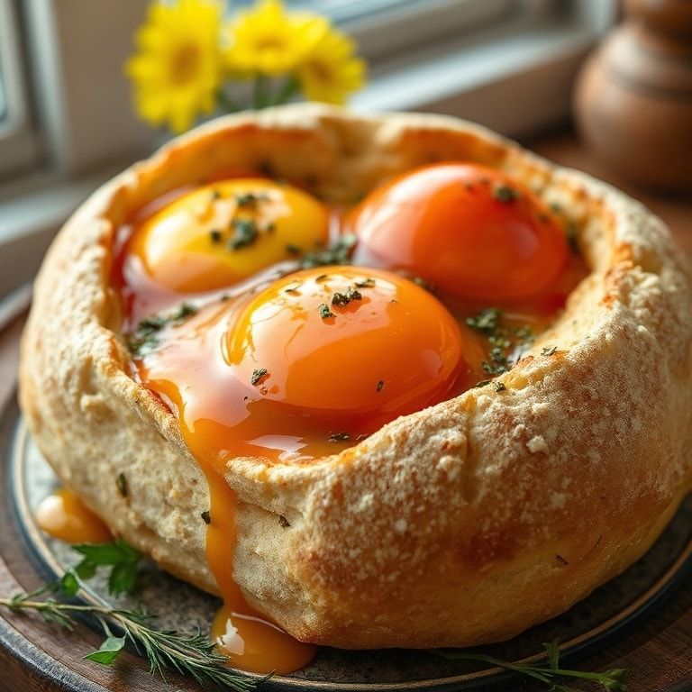 Traditional Italian Easter Bread with Colorful Eggs Delight: Easy Homemade Celebration Bread finished