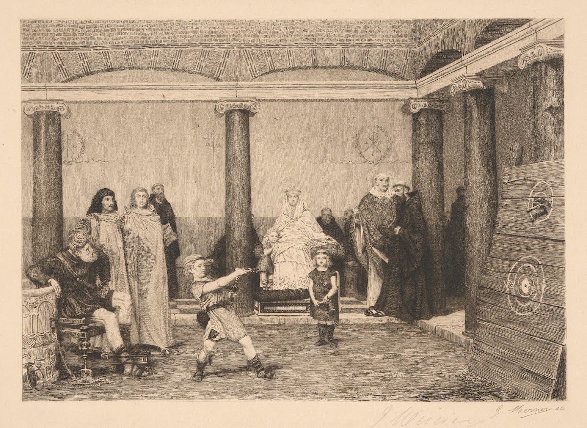 Clotilda wife of Clovis instructing her children