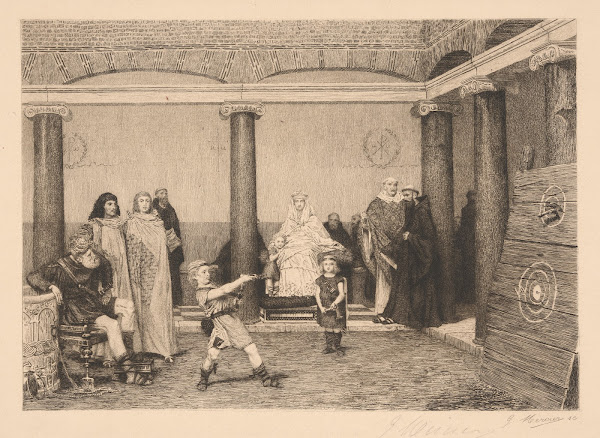 Clotilda wife of Clovis instructing her children