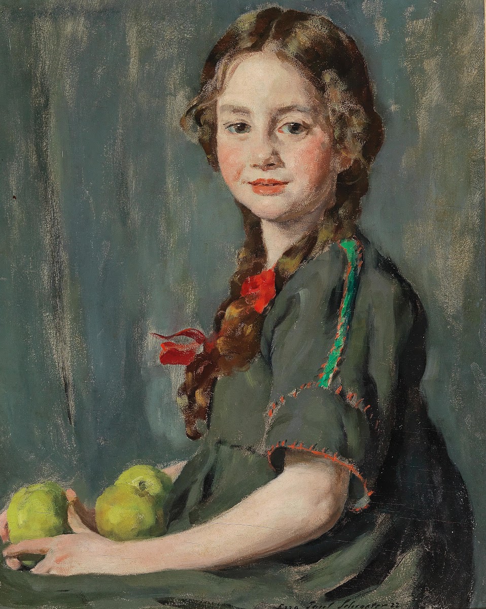 Portrait Of A Girl With Apples 1922