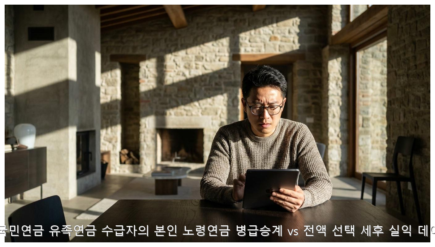 2026 유족연금 vs 노령연금 실익 분석 핵심 안내 및 분석 인포그래픽 (4)