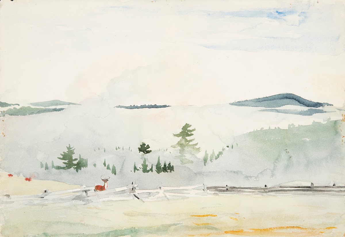 Landscape with Deer in a Morning Haze 1892