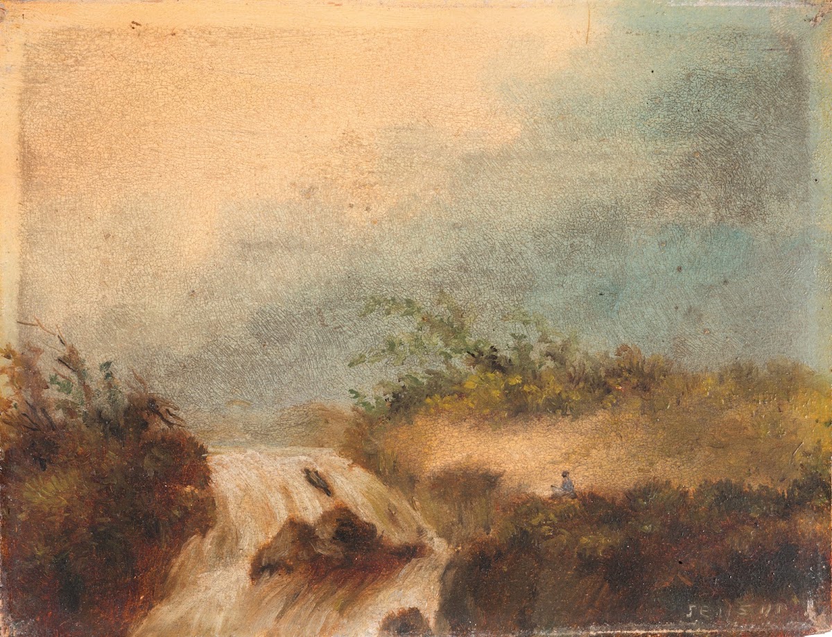 Landschap met waterval 1875